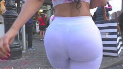 Big ass um white legging