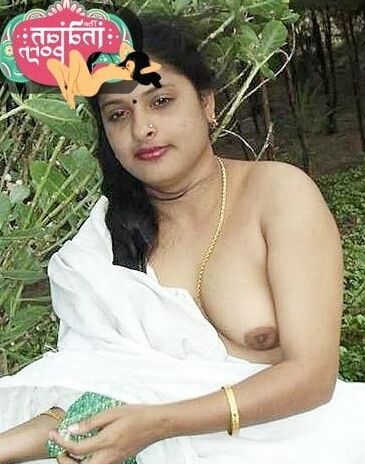 Village aunty in garden