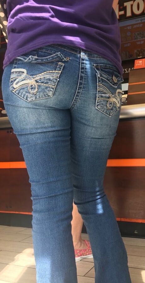 Tight jeans asses