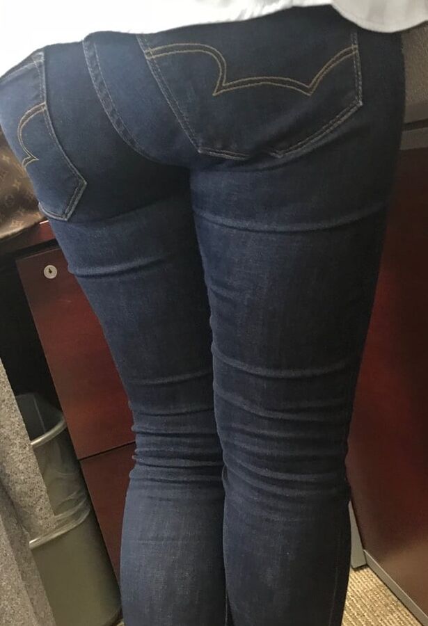 Tight jeans asses
