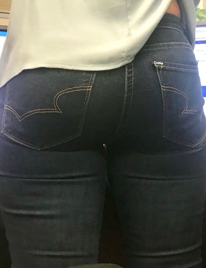 Tight jeans asses