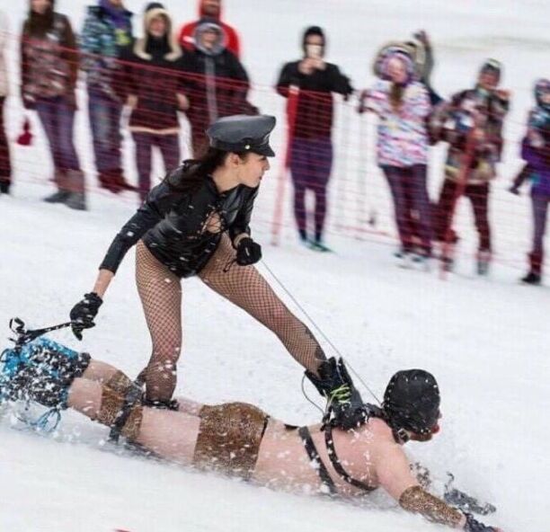 Femdom in the snow