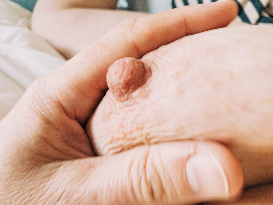playing with wife&;s big nipple