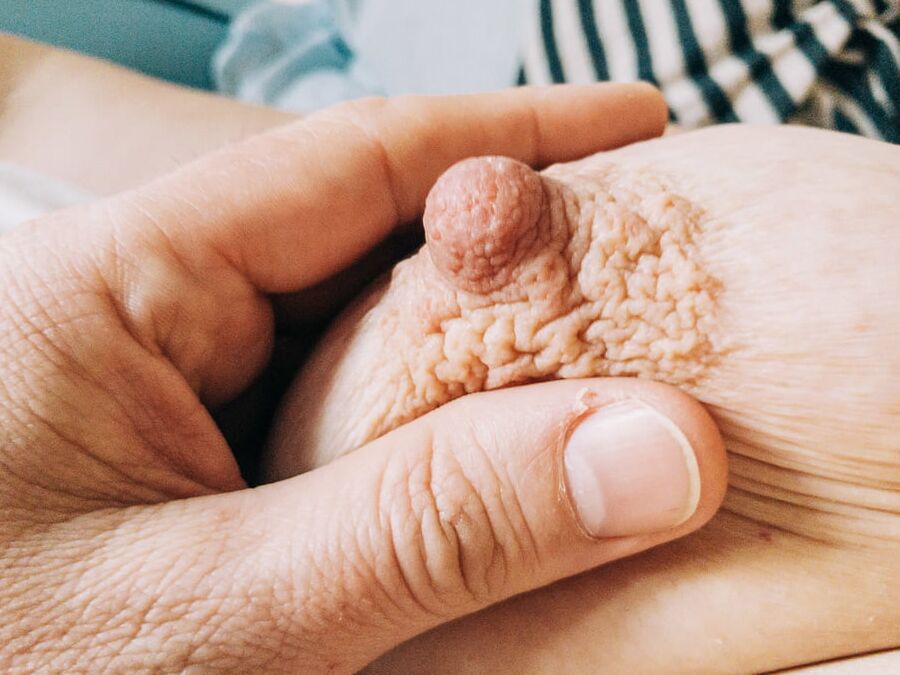 playing with wife&;s big nipple
