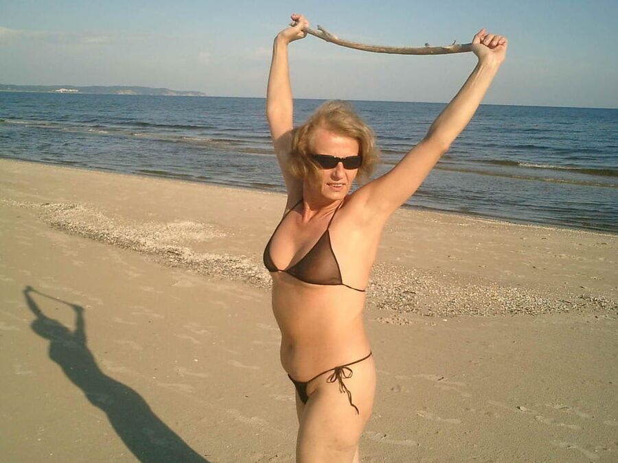 Moms a slut she wears the smallest bikini she can find