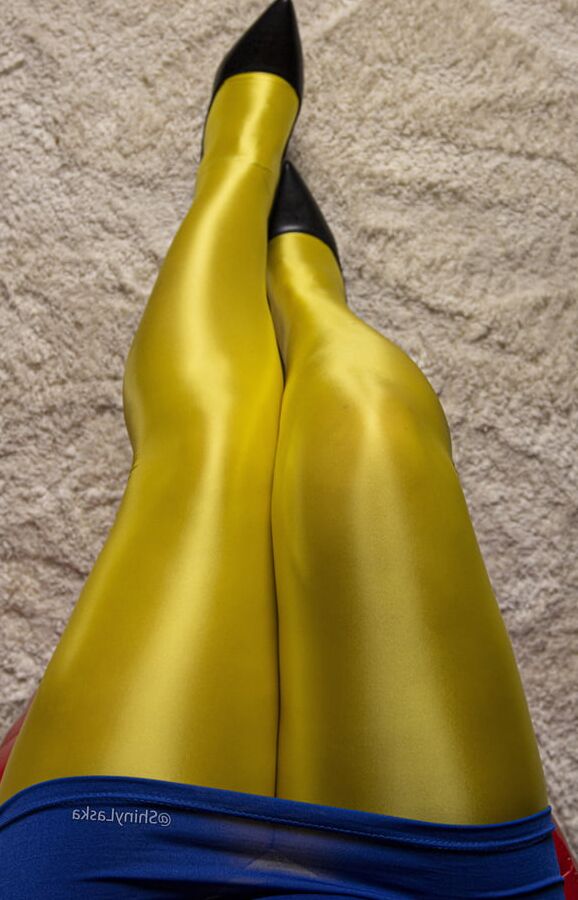 I&;m in shiny nylon, top view, my collection =)