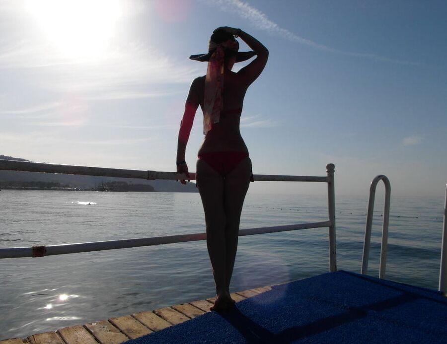 On beach of Alania, Turkey