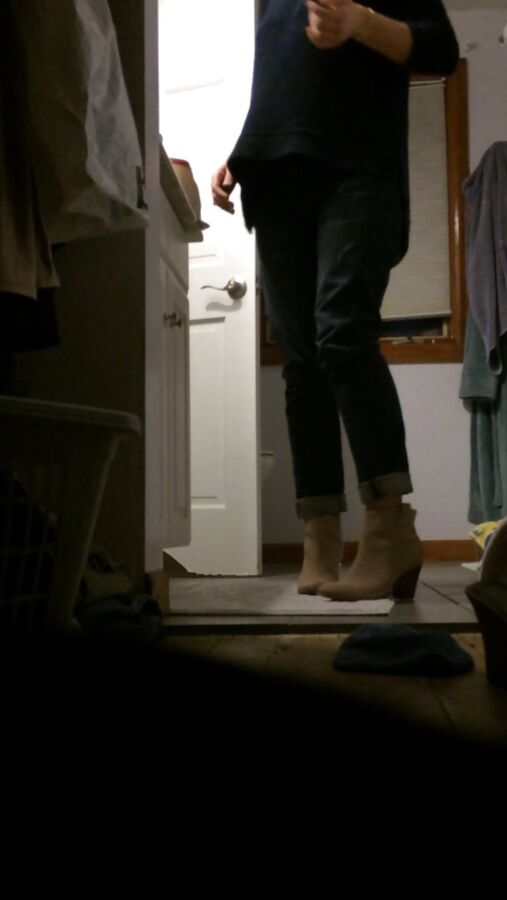 Wife getting dressed