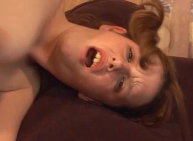 Horny whore taking cock in the ass