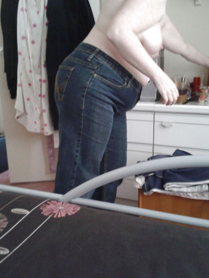 Wife getting dressed