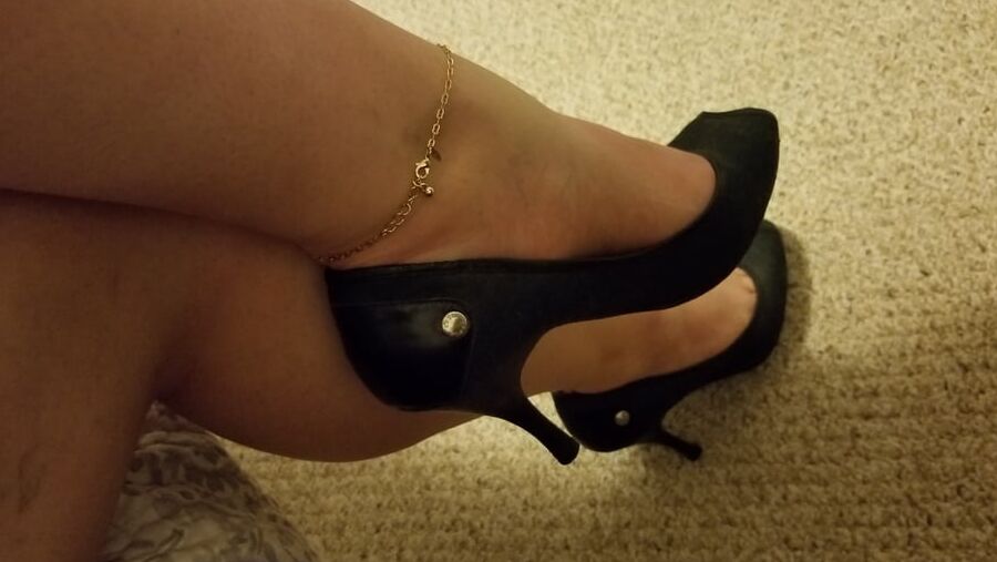 Playing in my shoe closet pretty feet heels flats milf wife
