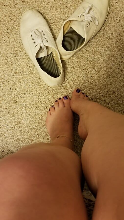 Playing in my shoe closet pretty feet heels flats milf wife