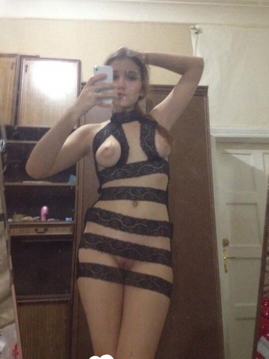 Lovely babe displaying her sexy lingerie collection