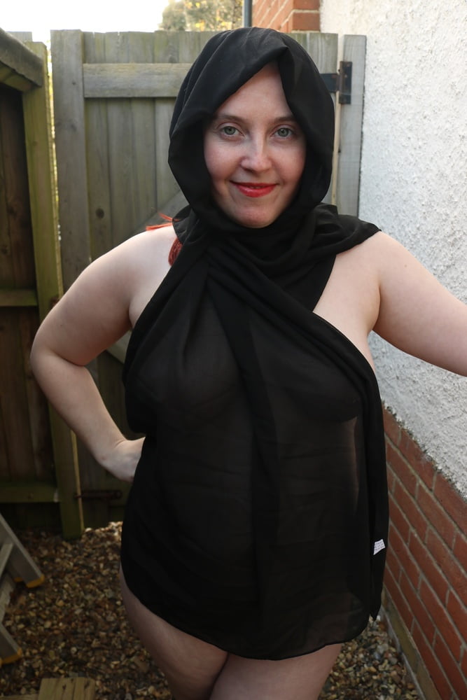 Hijab and Boots in the Yard