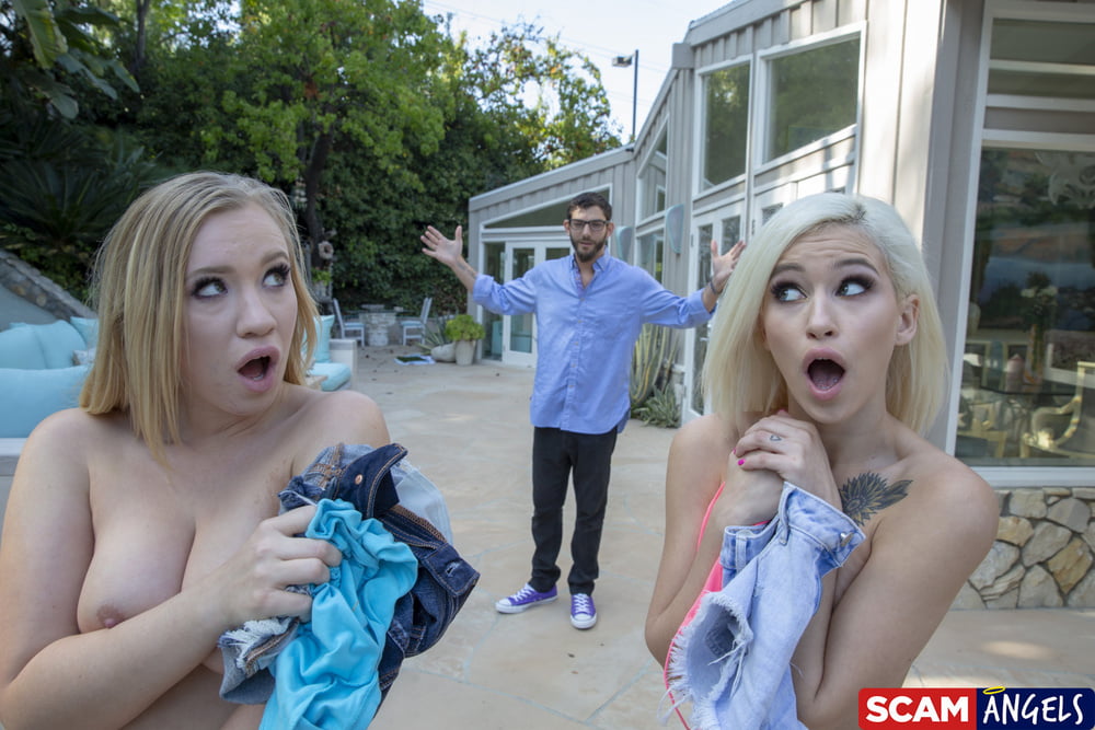 Sexy American Teens Blondes Hot Pool Threesome