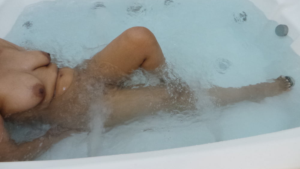 In the hot tub