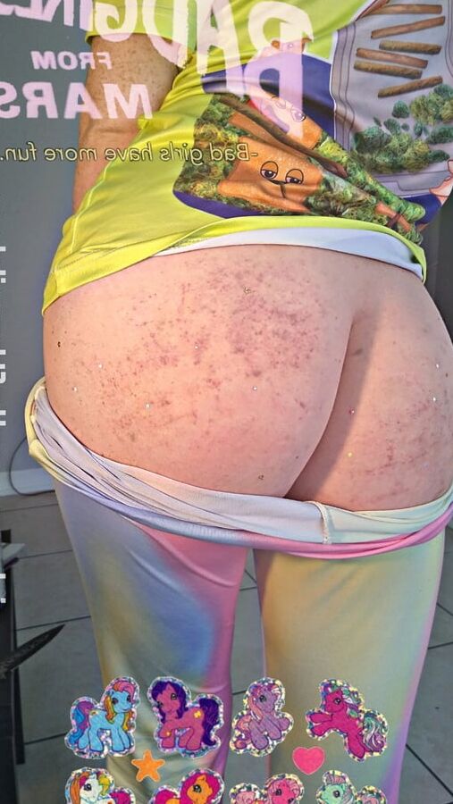 Girls give girls glitter spanks