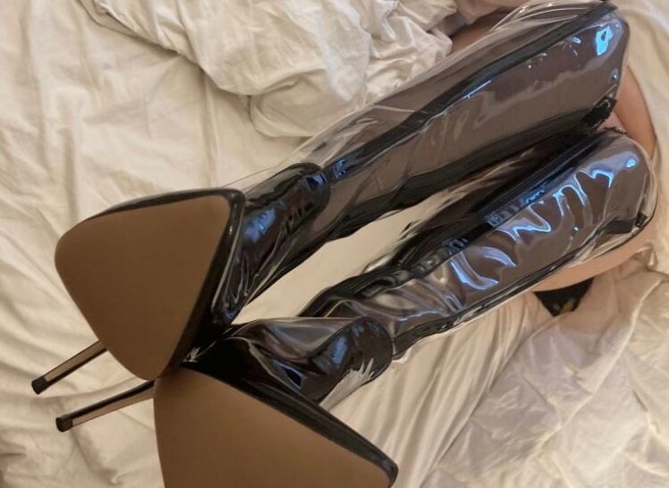 Clear PVC Plastic Boots and Nylons