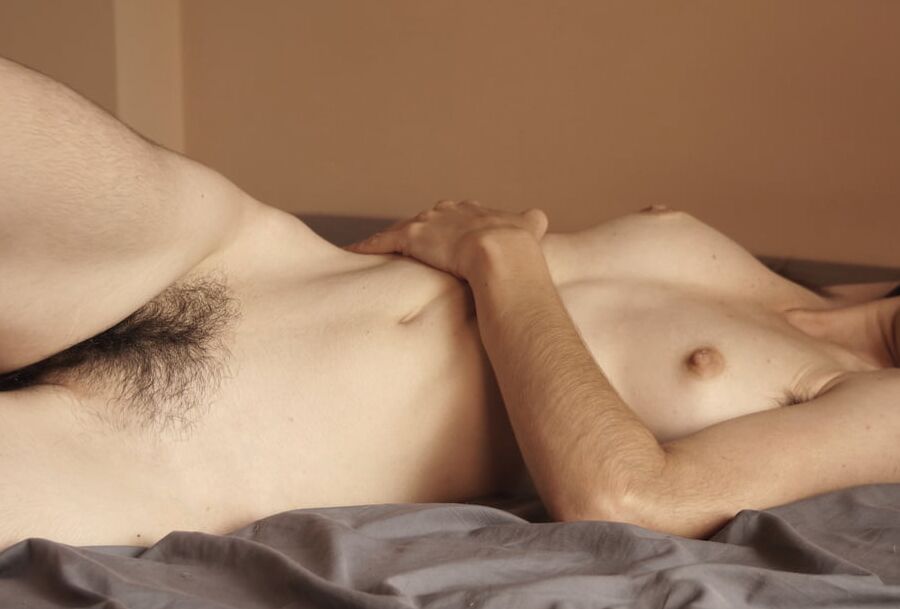 Hairy Girl Naked in Bed