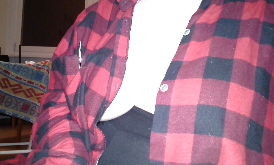 Nude Boobs under my red coat