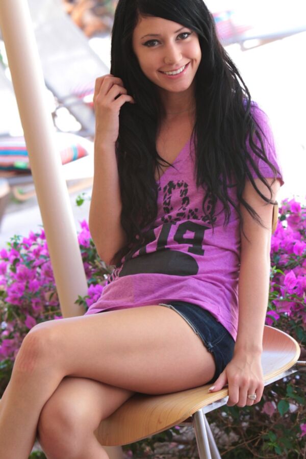 Cute teen girl having fun