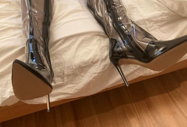 Clear PVC Plastic Boots and Nylons