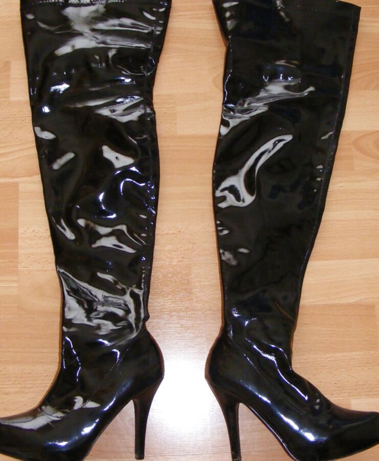 Clear PVC Plastic Boots and Nylons
