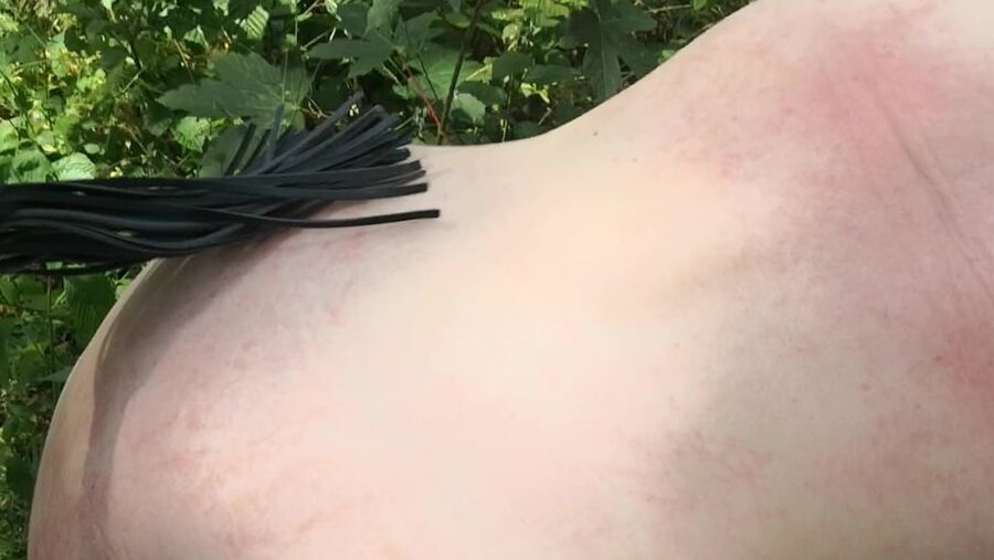 Whip my back in public forest