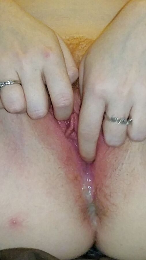 Cum run down my butt after creampie