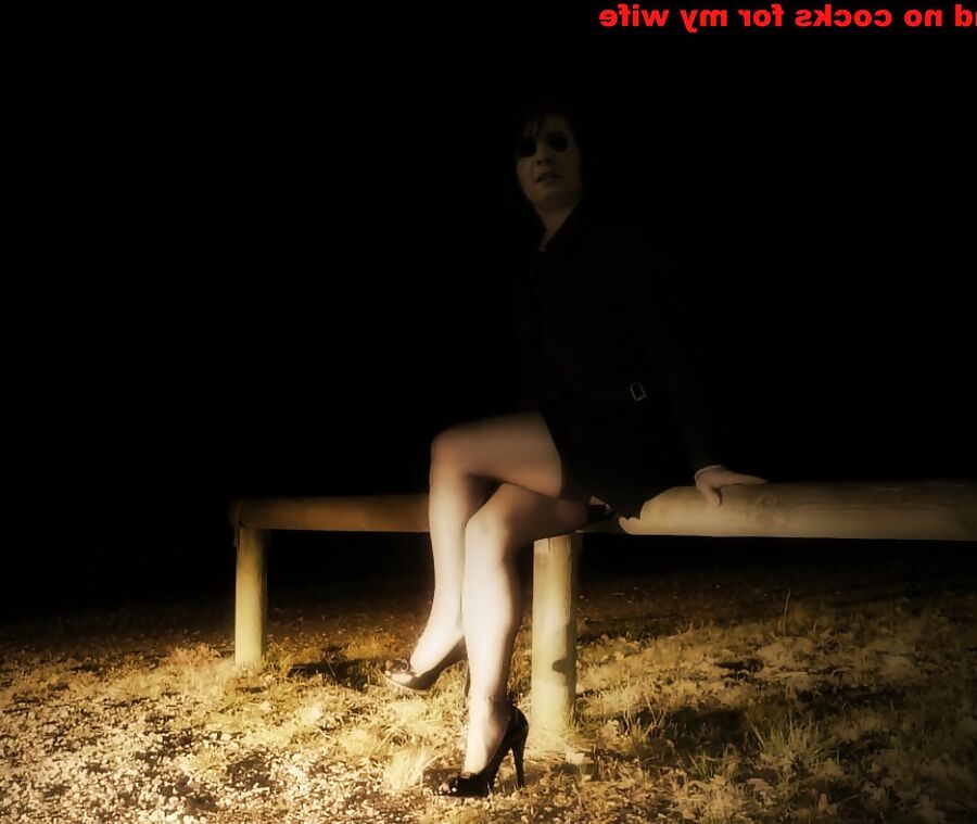 my wife&;s tan stockings in the night