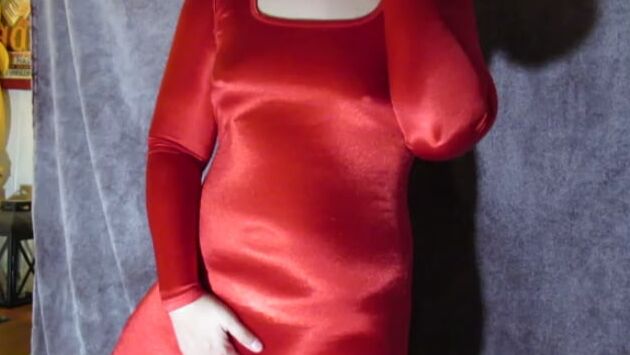 PAWG WIfe in Shiny Spandex Catsuit Bodysuit Unitard