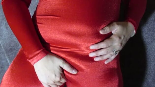 PAWG WIfe in Shiny Spandex Catsuit Bodysuit Unitard