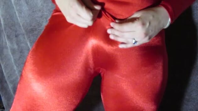 PAWG WIfe in Shiny Spandex Catsuit Bodysuit Unitard