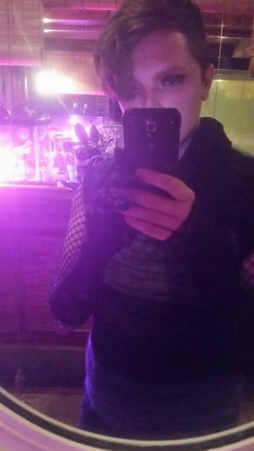 cross dressing in fishnets and lace