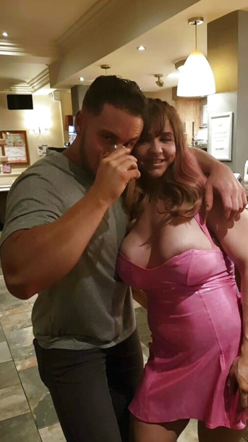 getting ready to go out clubbing with these big titties!