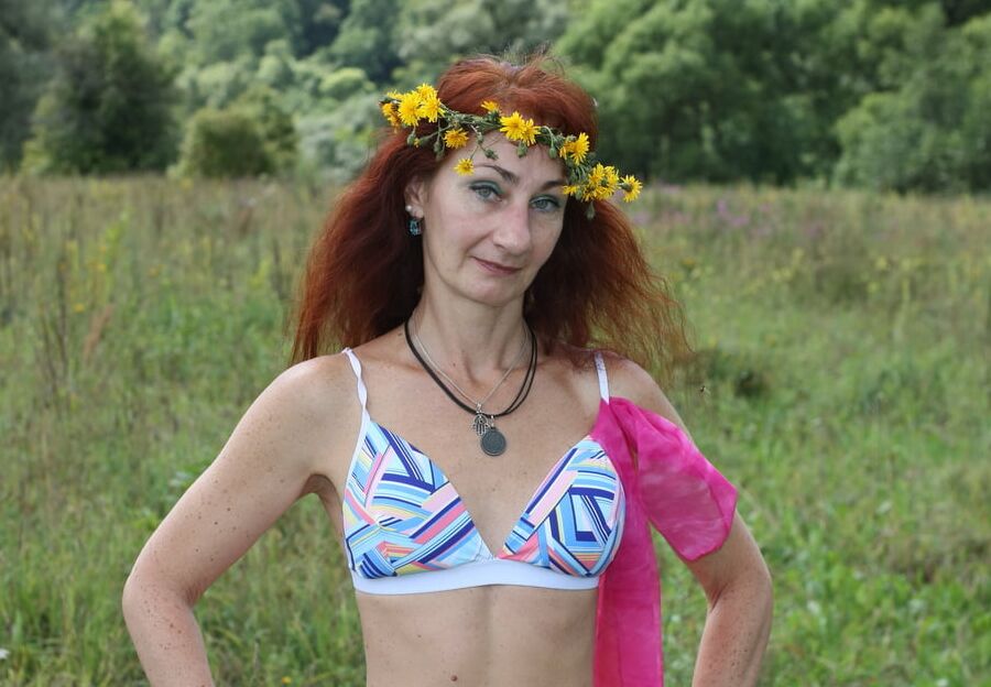 In Field with wreath