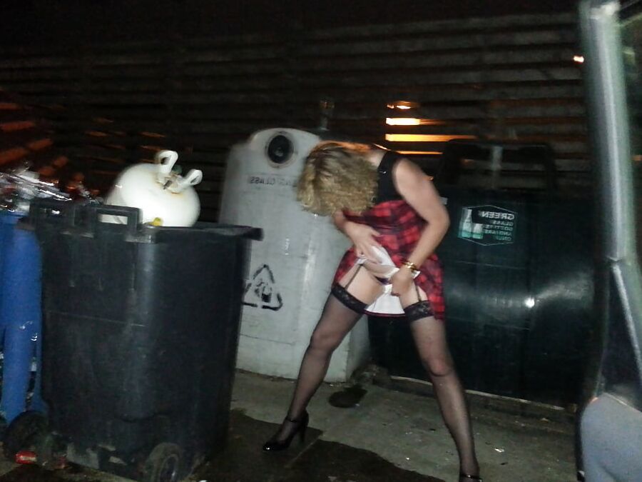 Peeing in the car park
