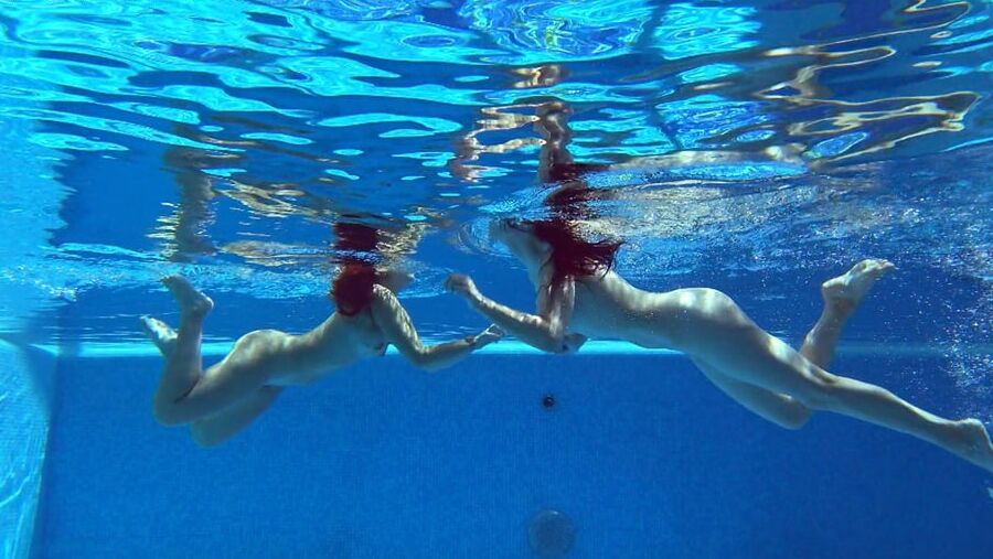 Sheril and Diana Rius Underwater Swimming Pool Erotics