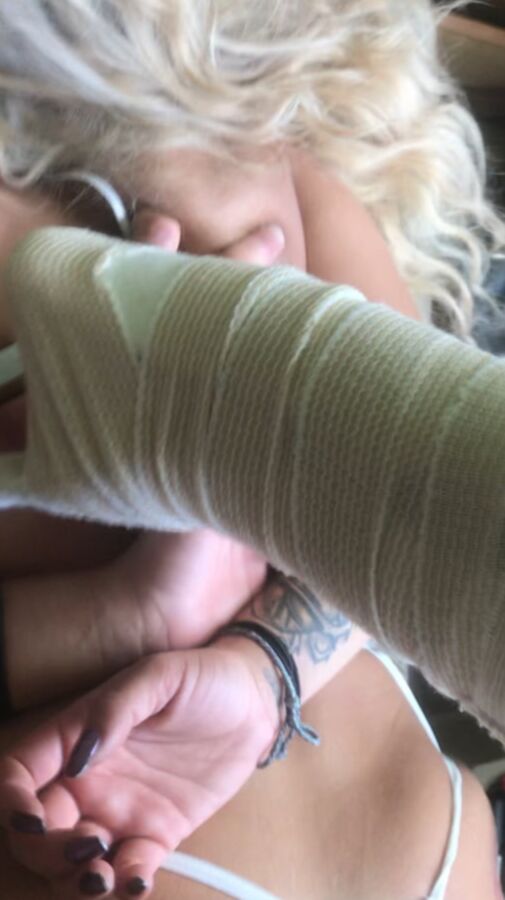 Truck fuck with gorgeous blonde tatted teen