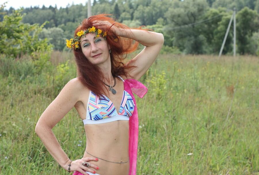 In Field with wreath