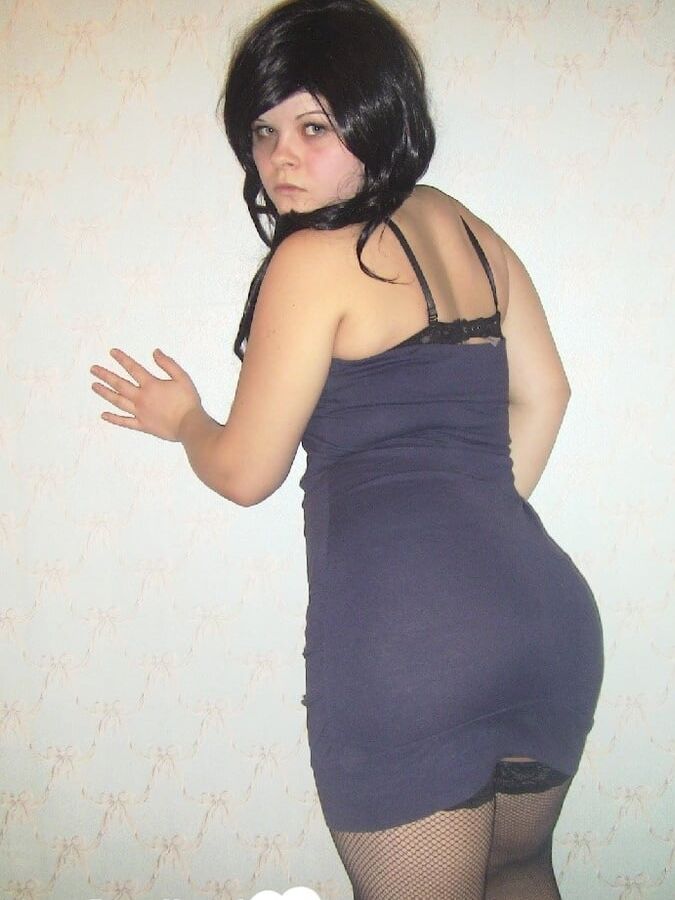 Girlfriend in stockings showing off her desirable body