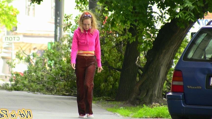 Peeing in the car park
