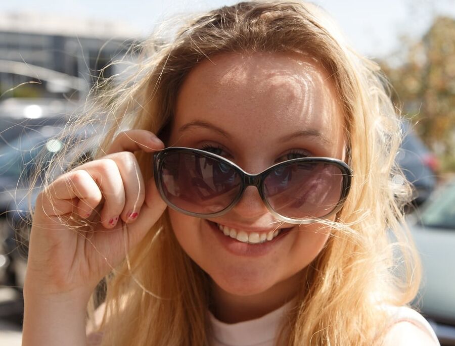 Sexy Blonde Babe Oakley