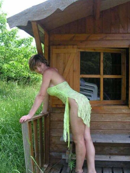 Maja Amateur wife in student dress touching over the bed