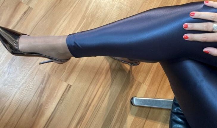 Sling Pumps and Spandex Leggings