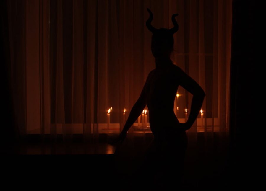 Naked Maleficent with Candles