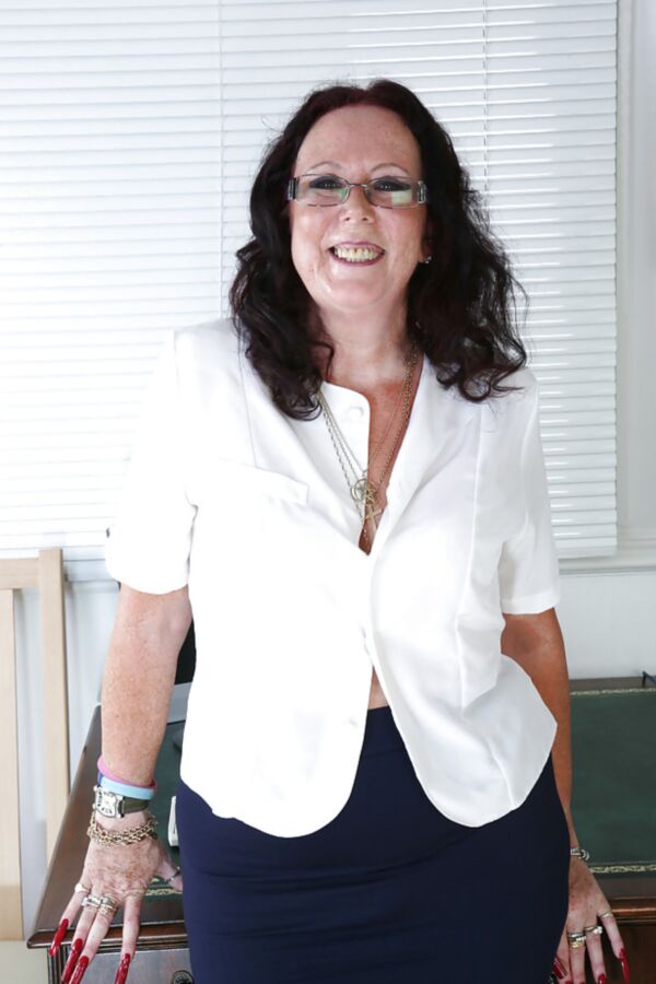 with glasses and stockings