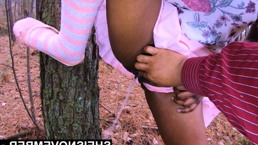 Public Black Upskirt Ebony Outdoors Flashing Outside Pussy