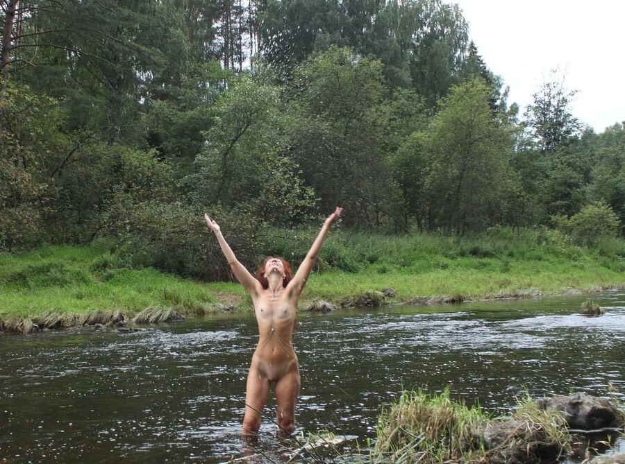 In the taiga river
