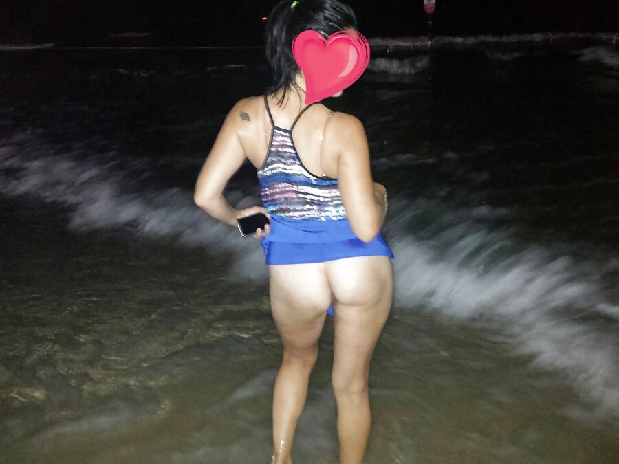 Wife banged by strangers on a public beach